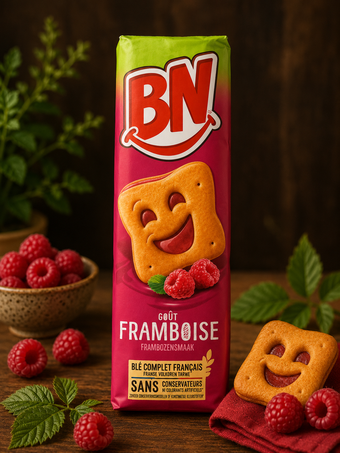 Biscuits fourrés BN goût framboise — Comptoir Français TLV, Tel Aviv
