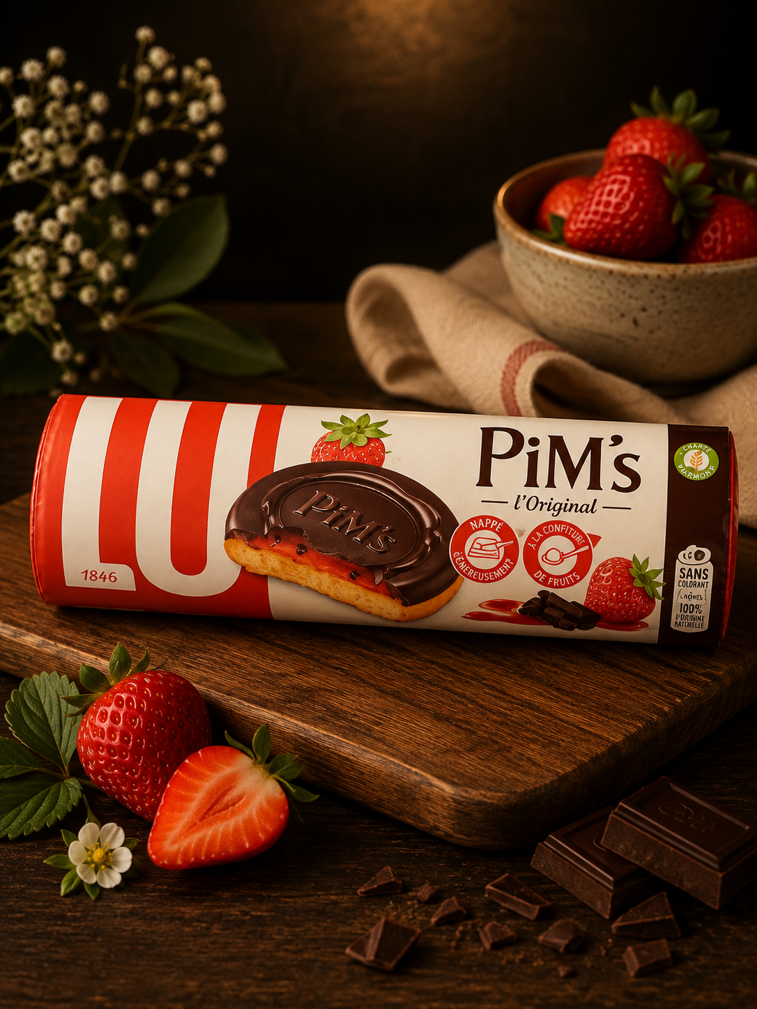 Biscuits génoise LU Pim’s à la fraise — Comptoir Français TLV, Tel Aviv