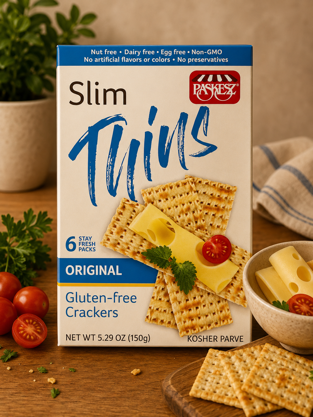 Crackers fins Paskesz Slim Thins nature — Comptoir Français TLV, Tel Aviv