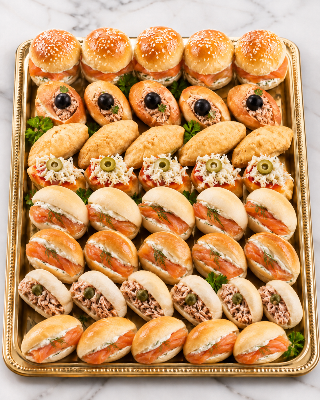 Plateau de navettes garnies, 35 pièces — Comptoir Français TLV, Tel Aviv