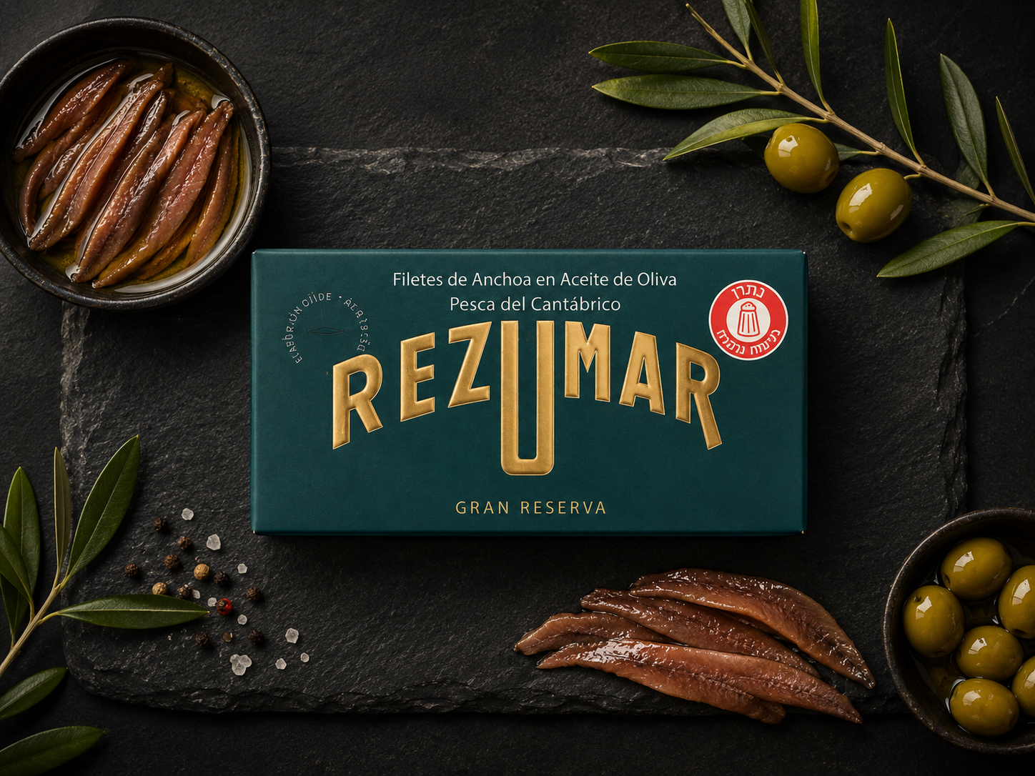 Filets d’anchois Rezumar Gran Reserva à l’huile d’olive — Comptoir Français TLV, Tel Aviv