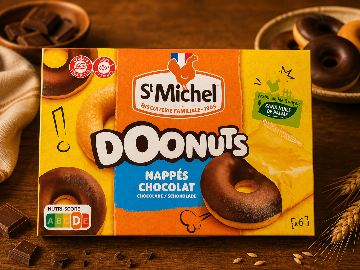Doonuts St Michel nappés au chocolat — Comptoir Français TLV, Tel Aviv
