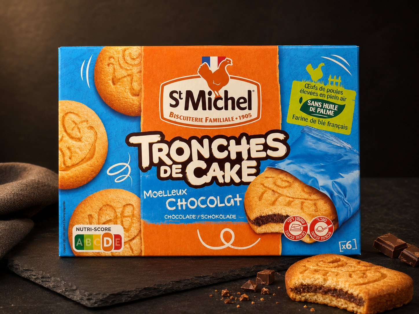 Tronches de Cake St Michel au chocolat — Comptoir Français TLV, Tel Aviv