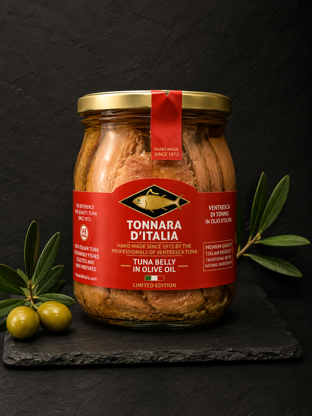 Ventrèche de thon Tonnara d’Italia en bocal de verre — Comptoir Français TLV, Tel Aviv