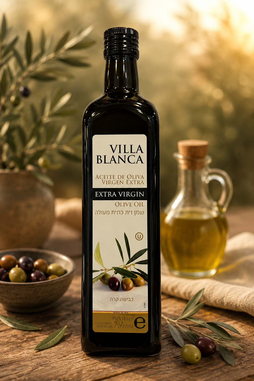 Huile d’olive extra vierge Villa Blanca — Comptoir Français TLV, Tel Aviv